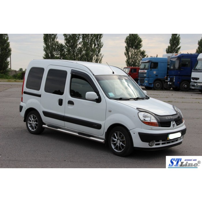 Боковые трубы BB002 (2 шт., нерж.) для Renault Kangoo 1998-2008 гг