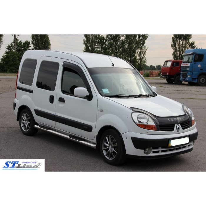 Боковые трубы BB002 (2 шт., нерж.) для Renault Kangoo 1998-2008 гг