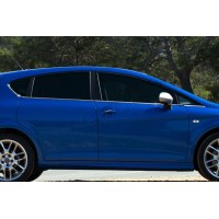 Наружная окантовка стекол OmsaLine (8 шт, нерж) для Seat Leon 2005-2012 гг