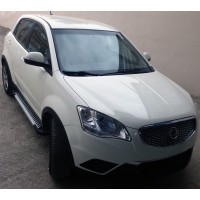 Боковые пороги Line (2 шт., алюминий) для SsangYong Korando 2010–2019 гг