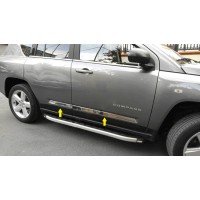 Молдинг дверной Titiz (нерж) для Jeep Compass 2006-2016 гг