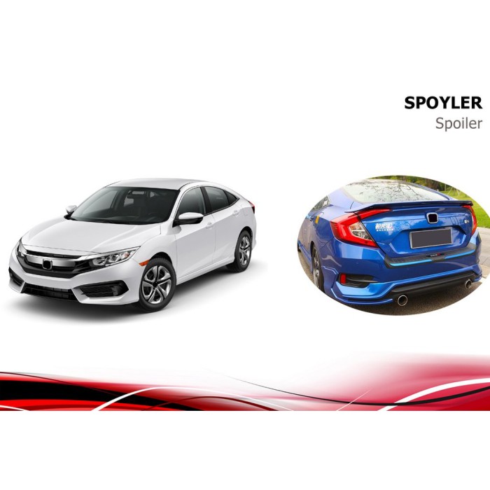 Спойлер Niken V3 (під фарбування) для Honda Civic Sedan X 2016-2021 рр