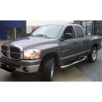 Боковые трубы угловые (2 шт., нерж) для Dodge RAM