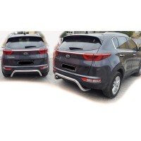 Задняя защита AK007 (нерж) для Kia Sportage 2015-2021 гг