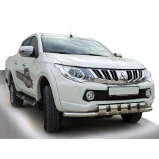 Передній захист ST015 (нерж) для Mitsubishi L200 2015-2025 рр