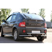 Задній захист AK005-2 (нерж) для SsangYong Action 2005-2018 рр