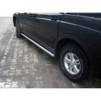 Бічні труби (2 шт., нерж) для SsangYong Action 2005-2018 рр