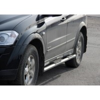 Бічні труби BB002 (2 шт., нерж.) для SsangYong Kyron 2005-2014 рр