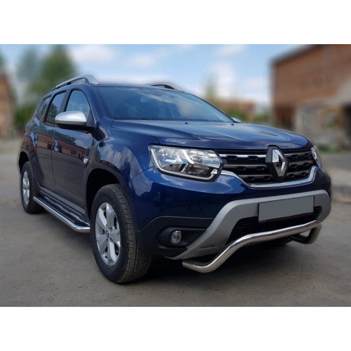 Кенгурятник WT007 (нерж.) для Renault Duster 2018-2024 рр