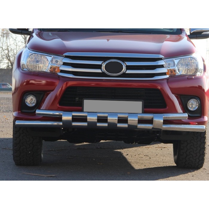 Передній захист ST015 (нерж) для Toyota Hilux 2015- рр