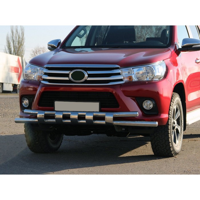 Передній захист ST015 (нерж) для Toyota Hilux 2015- рр