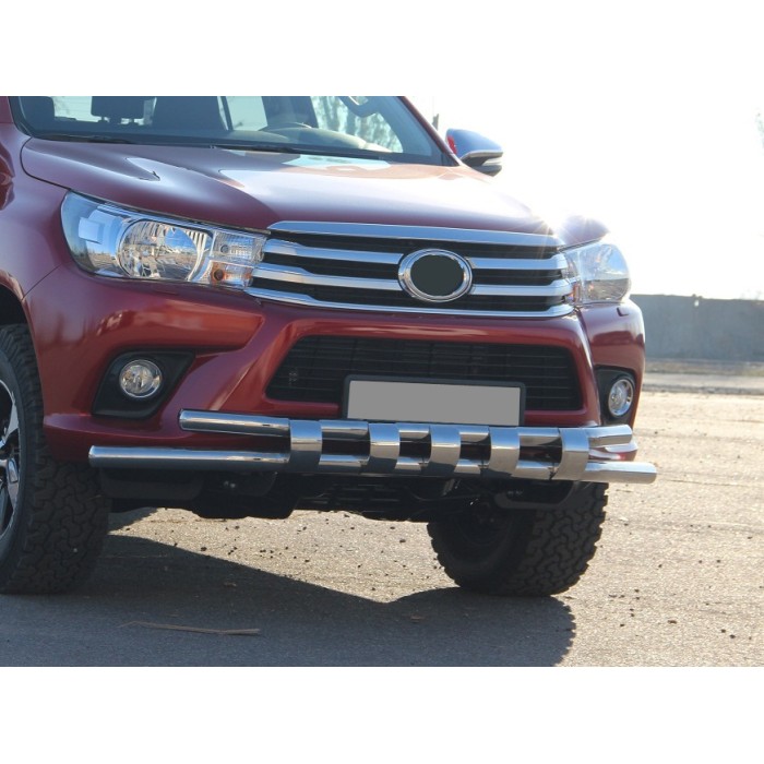 Передній захист ST015 (нерж) для Toyota Hilux 2015- рр