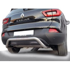 Задній захист AK007 (нерж) для Renault Kadjar