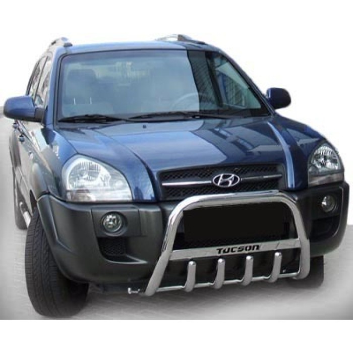 Кенгурятник WT004 (нерж.) для Hyundai Tucson JM 2004- рр