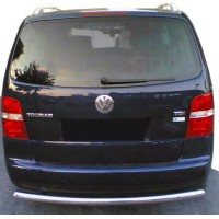 Задній захист AK002 (1 шт, нерж) для Volkswagen Touran 2003-2010 рр