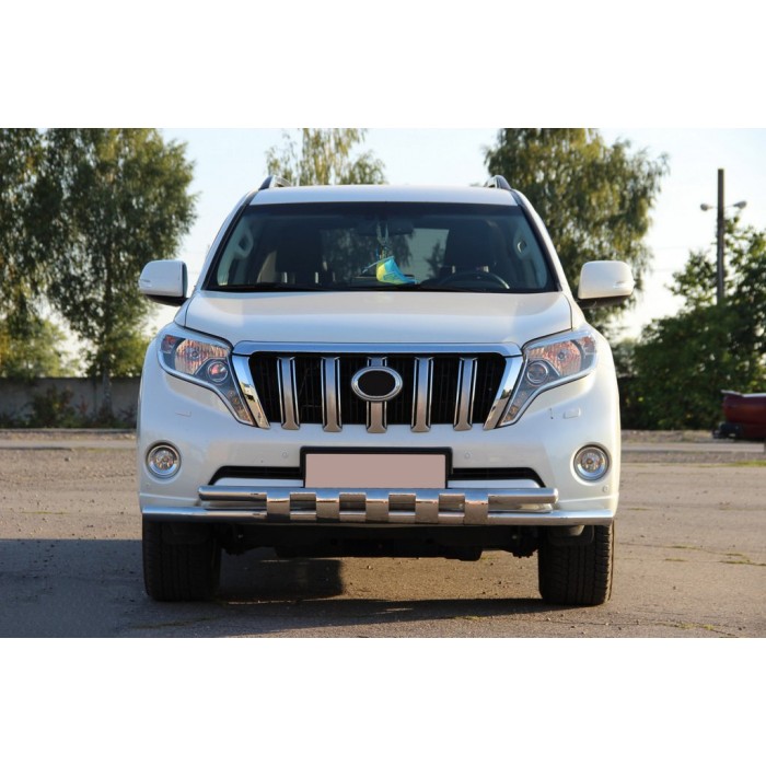 Передняя защита ST015 (нерж) для Toyota Land Cruiser Prado 150