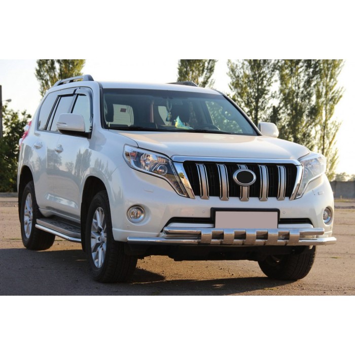 Передняя защита ST015 (нерж) для Toyota Land Cruiser Prado 150