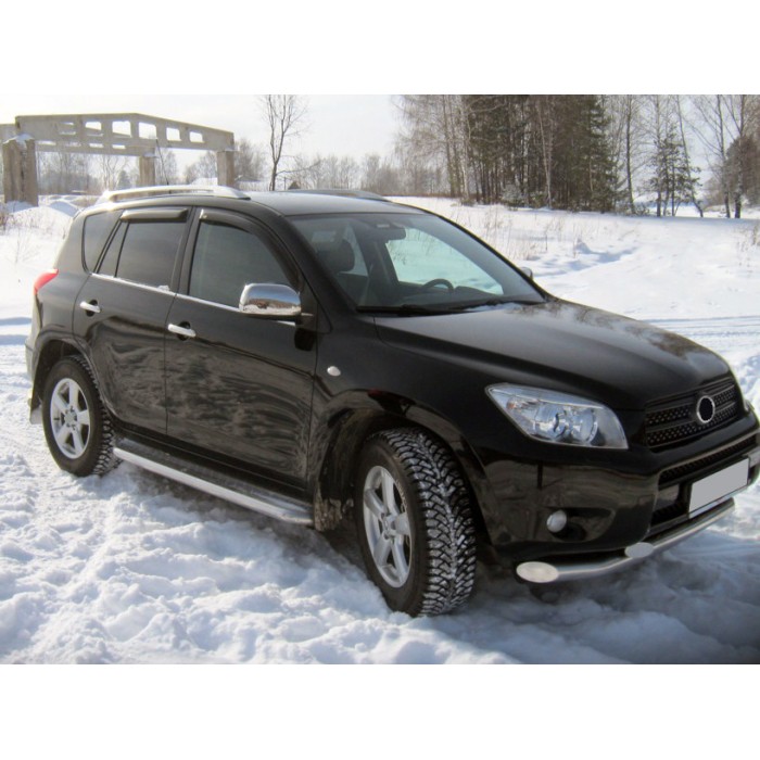 Зовнішня окантовка вікон (4 шт, нерж) Carmos - Турецька сталь для Toyota Rav 4 2006-2013 рр