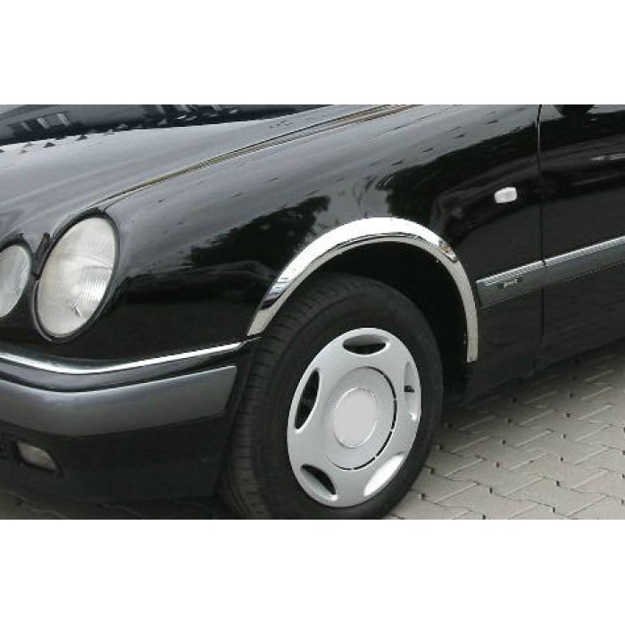 Накладки на арки (4 шт, нерж) для Mercedes E-сlass W210 1995-2002 рр