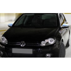 Накладки на дзеркала (HB, 2 шт, нерж) Carmos - Турецька сталь для Volkswagen Golf 6