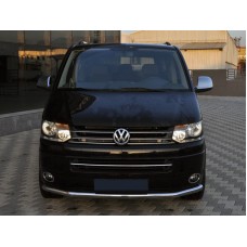 Нижня одинарна губа (нерж) 42 мм для Volkswagen T5 2010-2015 рр