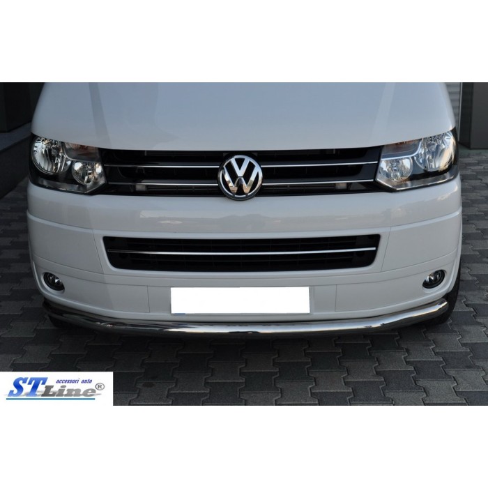 Нижня одинарна губа (нерж) 42 мм для Volkswagen T5 2010-2015 рр