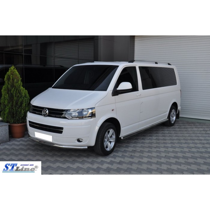 Нижня одинарна губа (нерж) 42 мм для Volkswagen T5 2010-2015 рр