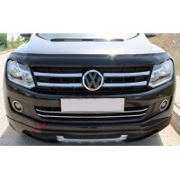 Накладки на передній бампер (2 шт, нерж) для Volkswagen Amarok 2010-2022 рр