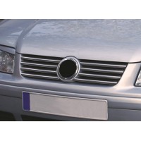 Накладки на решетку (8 шт, нерж) для Volkswagen Bora 1998-2004 гг