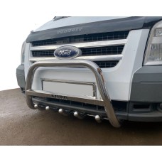 Кенгурятник WT004 (нерж) для Ford Transit 2000-2014 гг