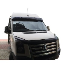 Козирок на лобове скло на рамі V1 (чорний глянець, 5мм) для Volkswagen Crafter 2006-2016 рр