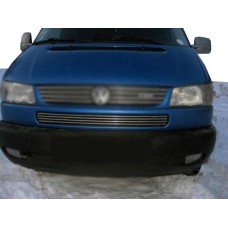 Накладки на решетку в бампер Косой капот (4 шт, нерж) для Volkswagen T4 Caravelle/Multivan