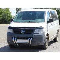 Кенгурятник ST006-03 ноздри (нерж) для Volkswagen T5 Transporter 2003-2010 гг