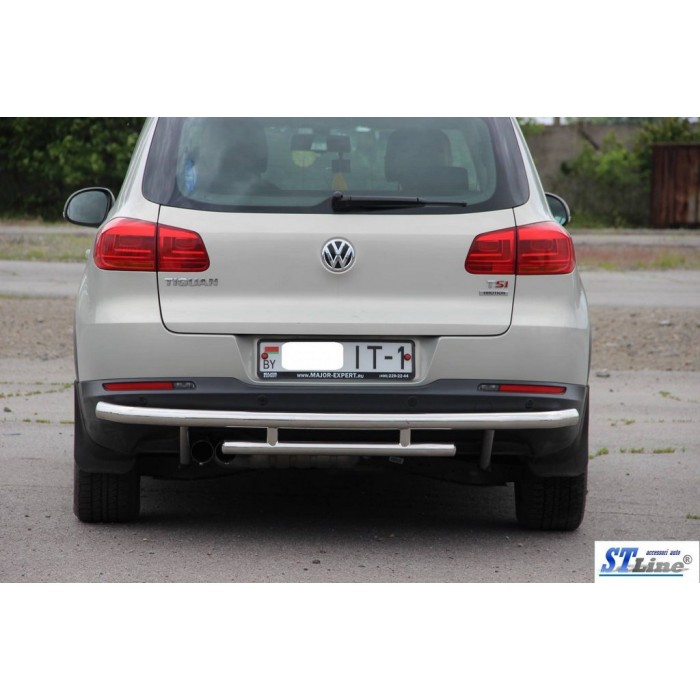 Задній захист AK002-2 (нерж) для Volkswagen Tiguan 2007-2016 рр