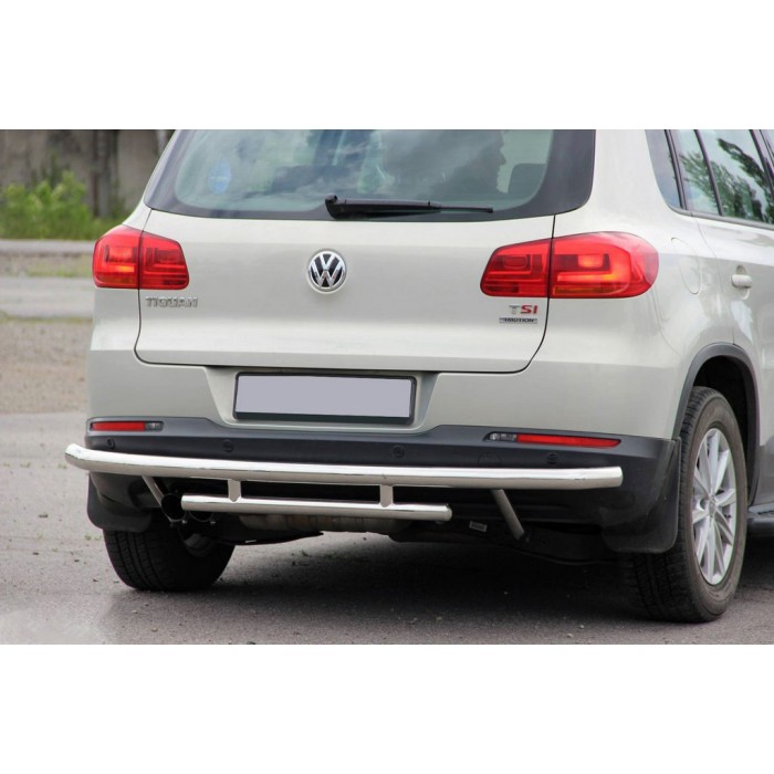 Задній захист AK002-2 (нерж) для Volkswagen Tiguan 2007-2016 рр