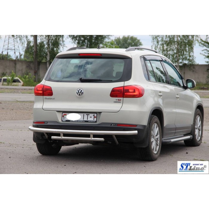 Задній захист AK002-2 (нерж) для Volkswagen Tiguan 2007-2016 рр