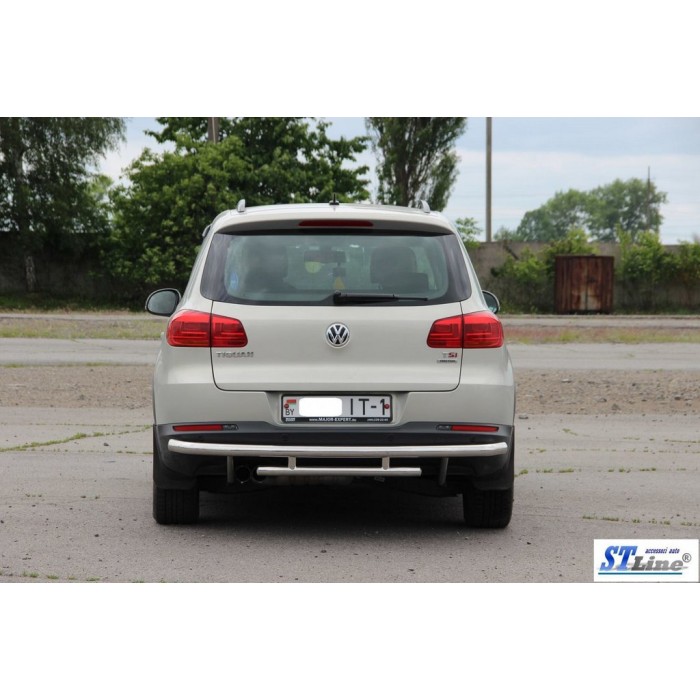 Задній захист AK002-2 (нерж) для Volkswagen Tiguan 2007-2016 рр