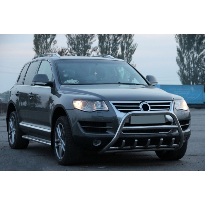 Кенгурятник WT003 Special (нерж) для Volkswagen Touareg 2002-2010 рр