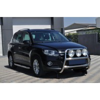 Кенгурятник WT018 (нерж) для Volkswagen Tiguan 2007-2016 рр