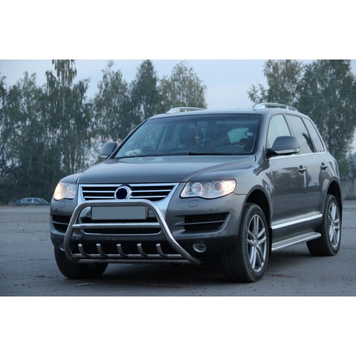 Кенгурятник WT003 Special (нерж) для Volkswagen Touareg 2002-2010 рр