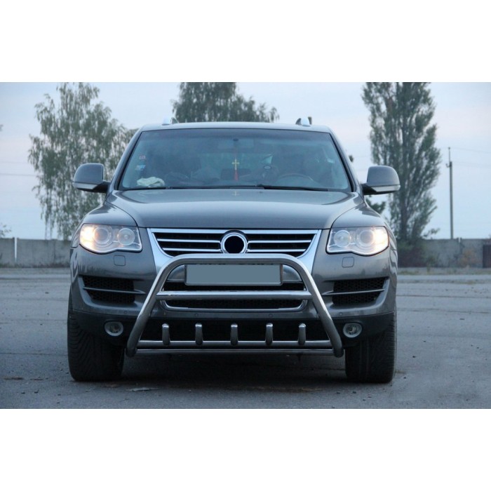Кенгурятник WT003 Special (нерж) для Volkswagen Touareg 2002-2010 рр