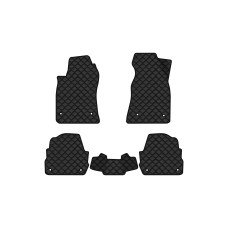 Коврики с экокожи в салон A6 (C5) 4WD Audi 1997-2001 2 поколение Combi EU EVAtech  ECO Экокожа черная c черной ниткой черный кант