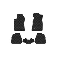 Коврики с экокожи в салон A6 (C5) 4WD Audi 1997-2001 2 поколение Combi EU EVAtech  ECO Экокожа черная c черной ниткой черный кант