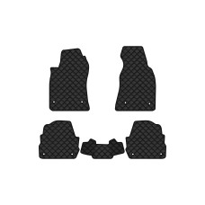 Коврики с экокожи в салон A6 (C5) 4WD Audi 1997-2001 2 поколение Combi EU EVAtech  ECO Экокожа черная c черной ниткой черный кант