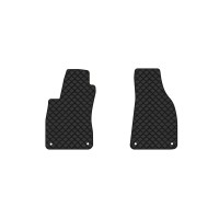 Коврики с экокожи в салон A4 (B6) AT Audi 2000-2004 2 поколение Combi EU EVAtech  ECO Экокожа черная c черной ниткой черный кант