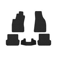 Коврики с экокожи в салон A4 (B6) MT Audi 2000-2004 2 поколение Combi EU EVAtech  ECO Экокожа черная c черной ниткой черный кант