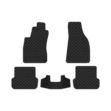Коврики с экокожи в салон A4 (B6) MT Audi 2000-2004 2 поколение Combi EU EVAtech  ECO Экокожа черная c черной ниткой черный кант