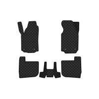 Коврики с экокожи в салон A6 (C4) Audi 1994-1997 1 поколение Sedan EU EVAtech  ECO Экокожа черная c черной ниткой черный кант