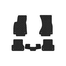 Коврики с экокожи в салон A6 (C7) Audi 2011-2017 4 поколение Combi EU EVAtech  ECO Экокожа черная c черной ниткой черный кант