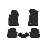 Коврики с экокожи в салон A6 (C5) 4WD Restyling Audi 2001-2004 2 поколение Combi EU EVAtech  ECO Экокожа черная c черной ниткой черный кант